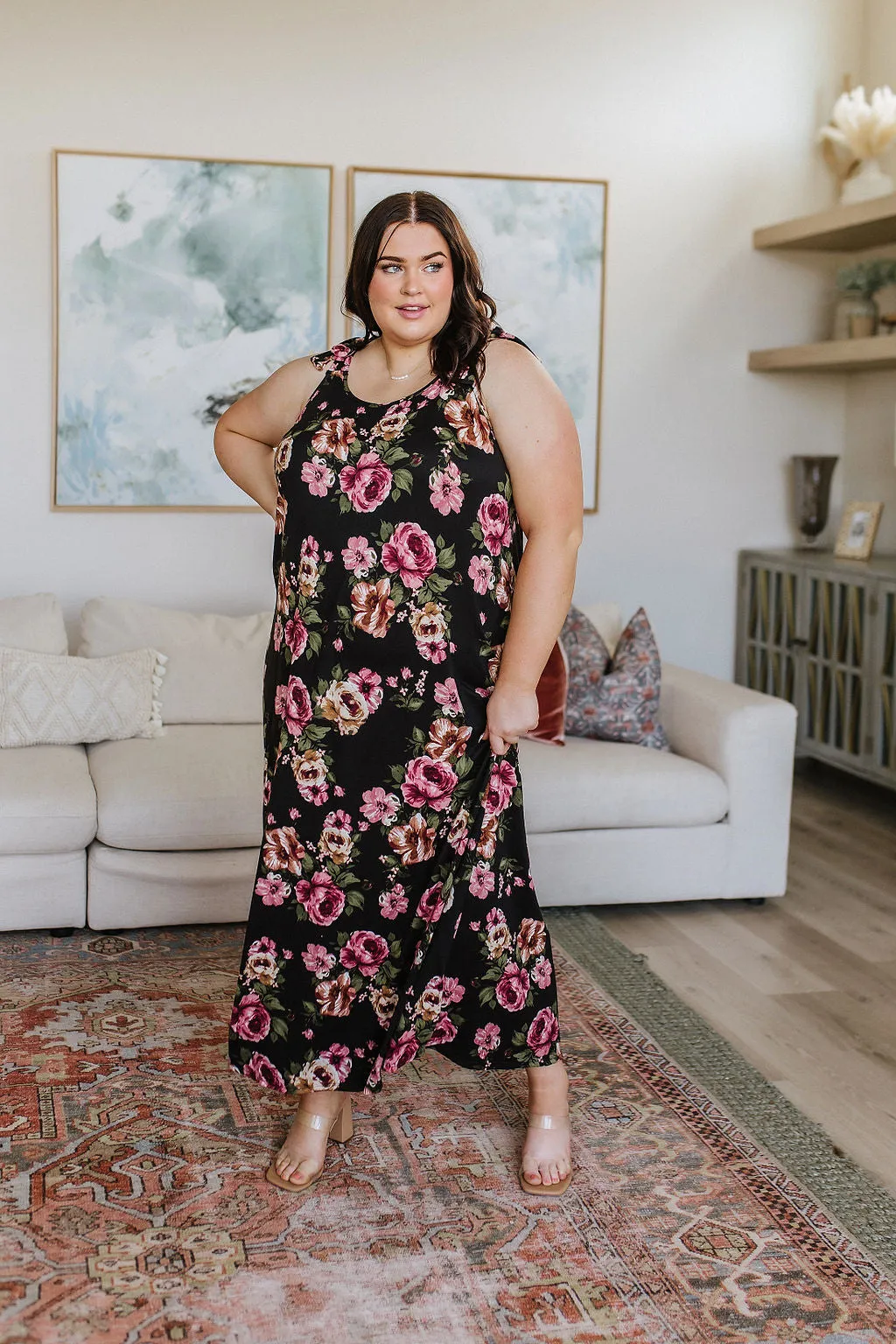 Fortuitous in Floral Maxi Dress - White Birch