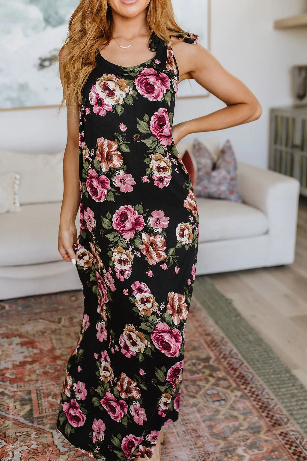 Fortuitous in Floral Maxi Dress - White Birch