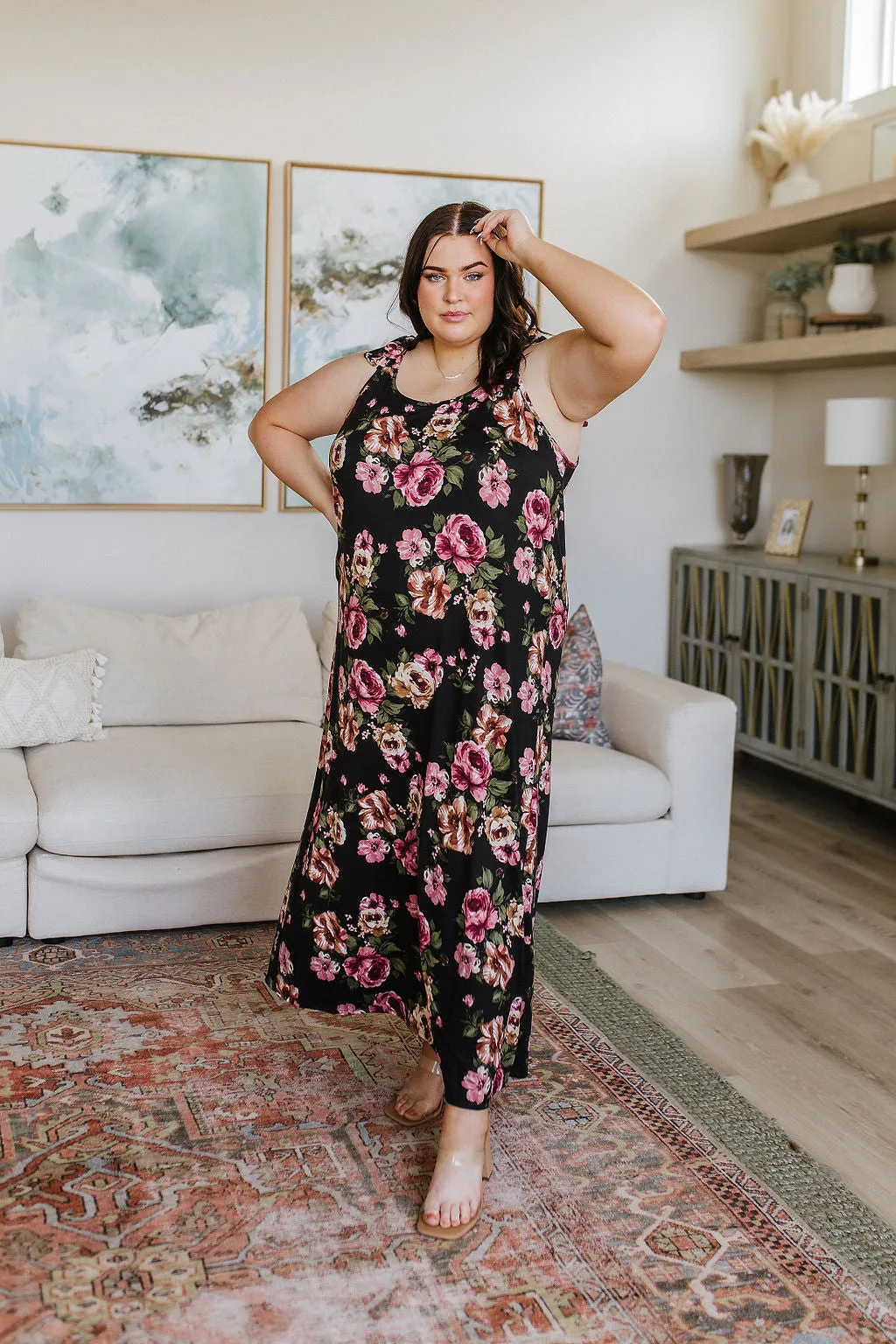 Fortuitous in Floral Maxi Dress - White Birch