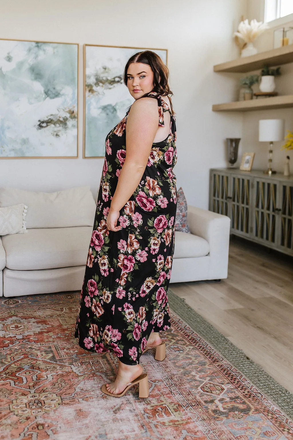 Fortuitous in Floral Maxi Dress - White Birch