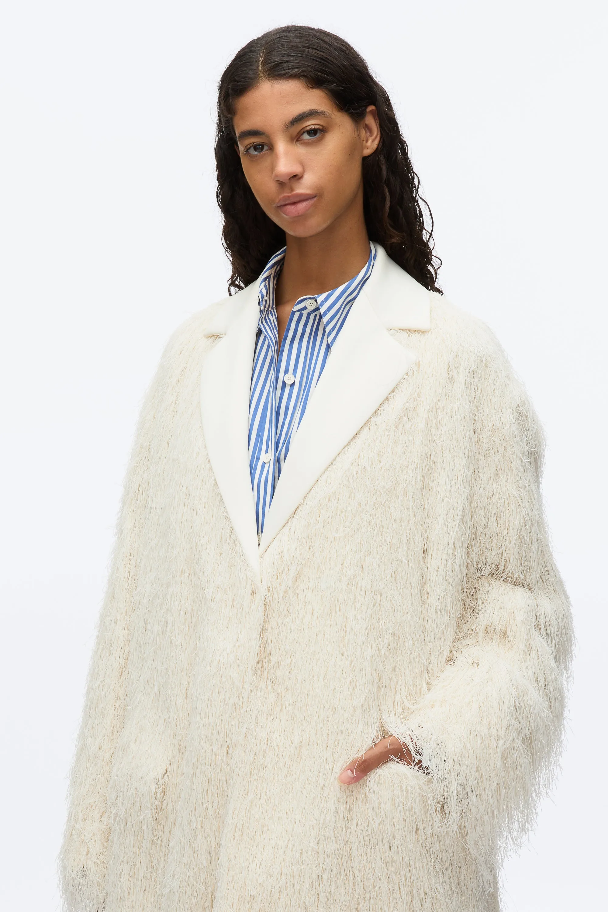 Fringe Tuxedo Coat