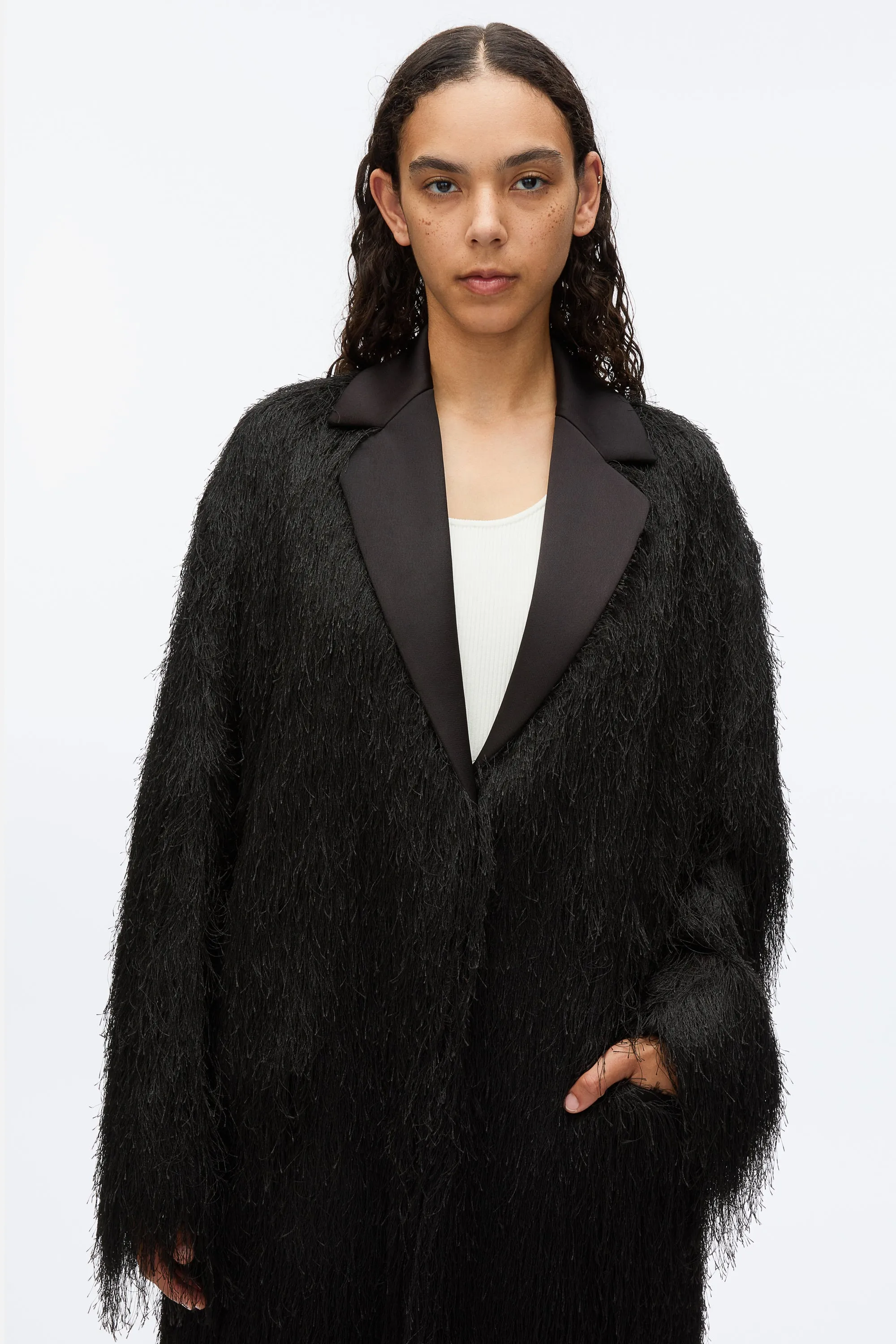 Fringe Tuxedo Coat