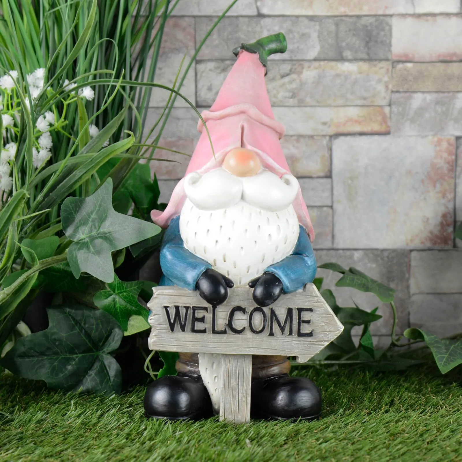 Garden Gnome Standing Ornament Resin Outdoor Decoration