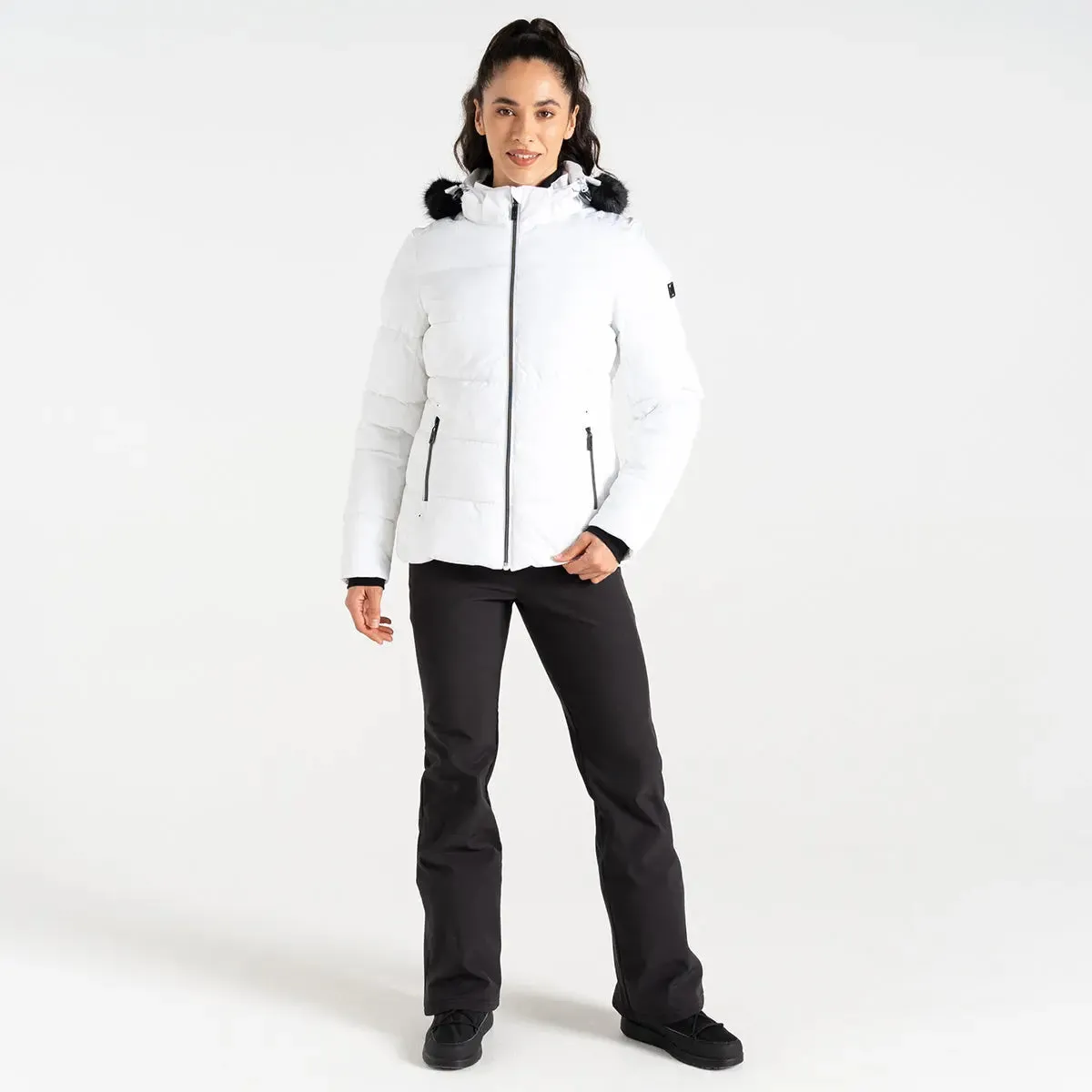 Glamourize V Baffled Ski Jacket - White