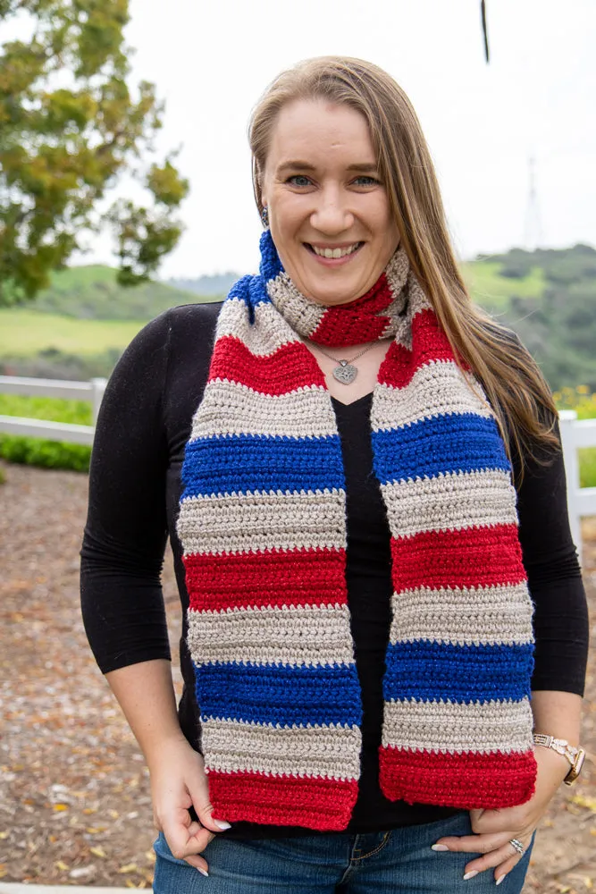 Glimmer Striped Scarf