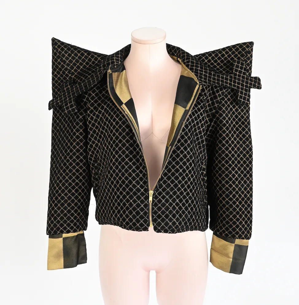 GOLD CHECK POINT SHOULDER JACKET