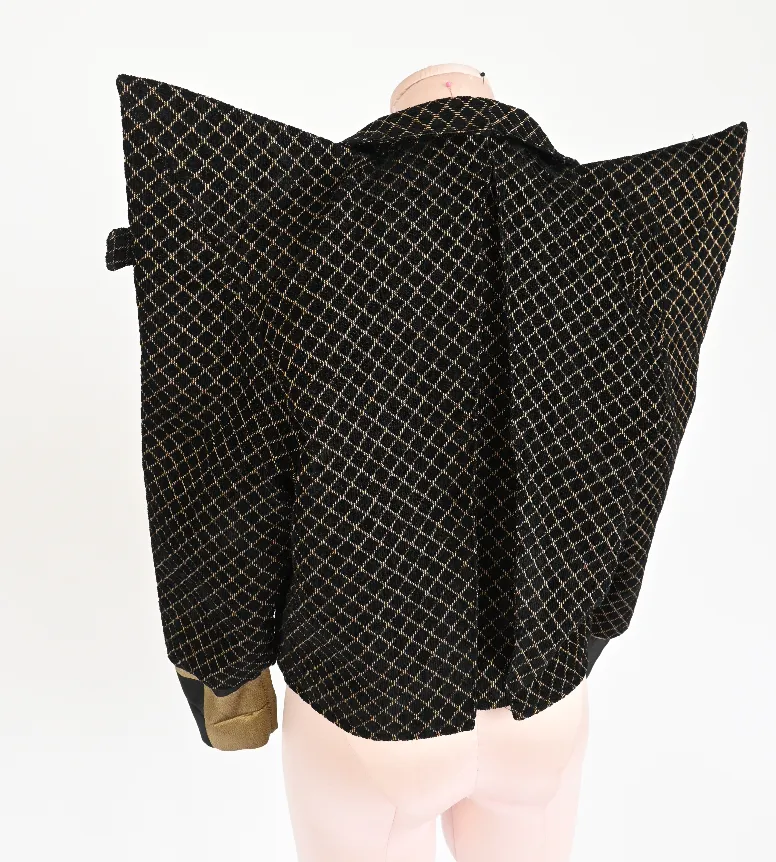 GOLD CHECK POINT SHOULDER JACKET