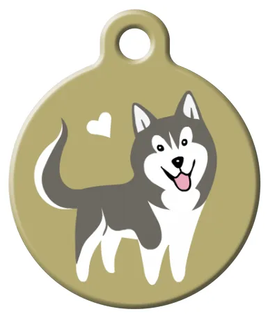 Husky Dog ID Tag