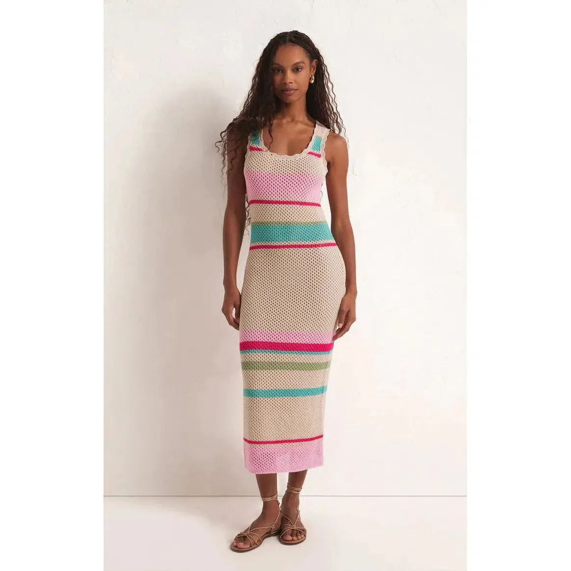 IBIZIA STRIPE SWEATER DRESS