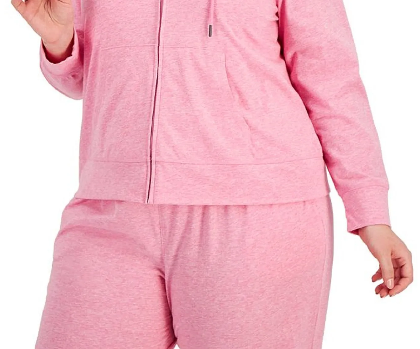 ID Ideology Women's Full Zip Hooded Jacket Pink