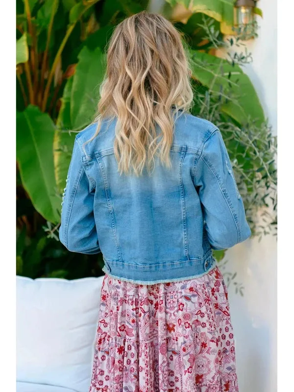 JAASE Plus Harli Crop Denim Jacket