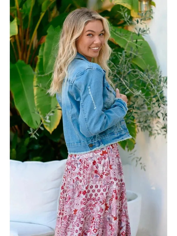 JAASE Plus Harli Crop Denim Jacket