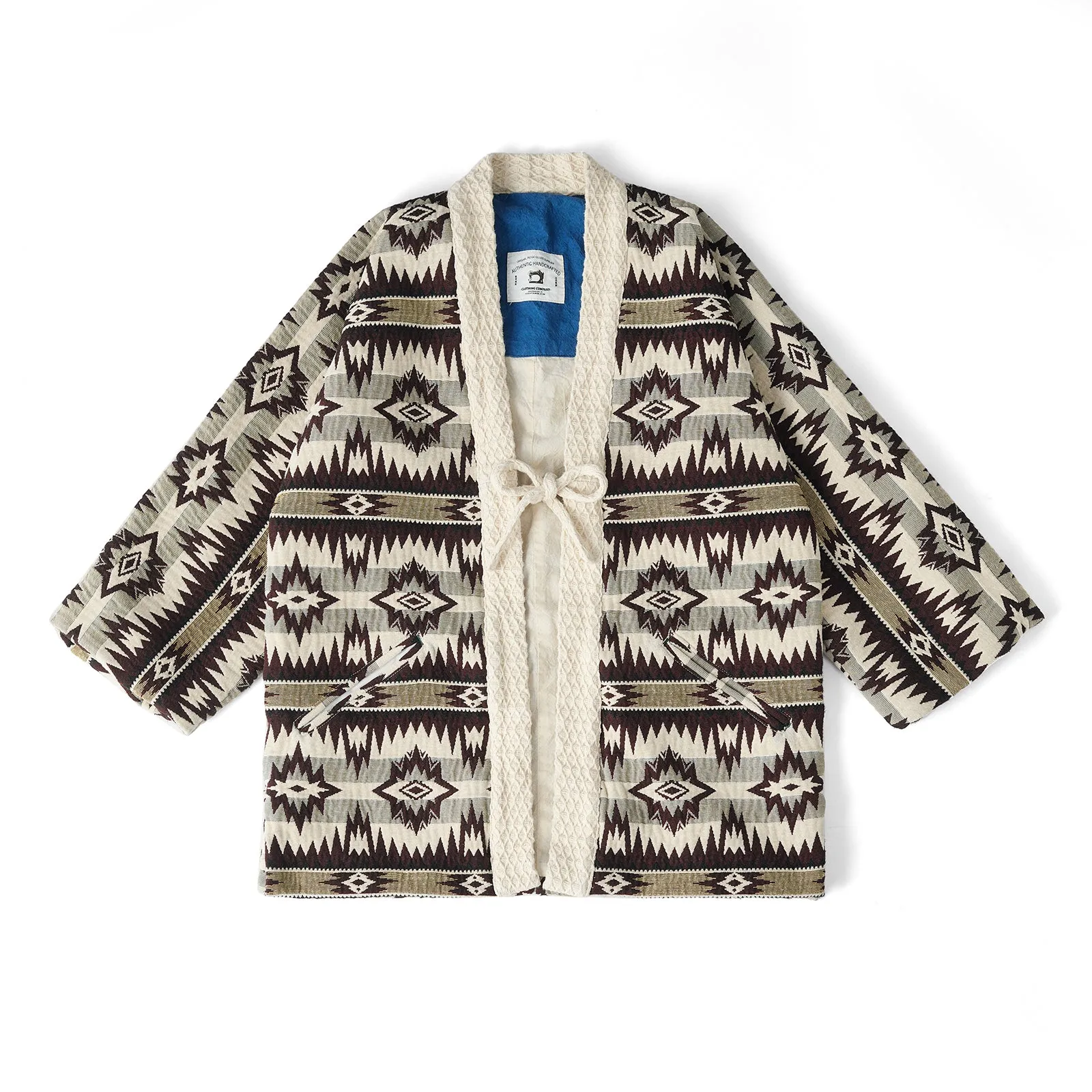 Japanese Vintage Chenille Kimono Beige