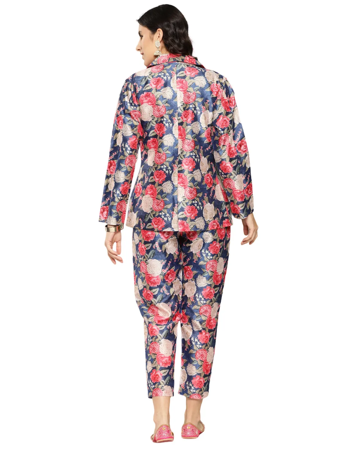 Jashvi Women Printed Coat with Trousers