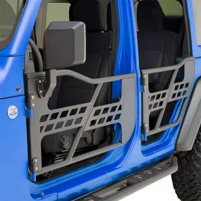 Jeep Half Tube Doors with Side View Mirror for 2018-2024 Wrangler JL Gladiator JT