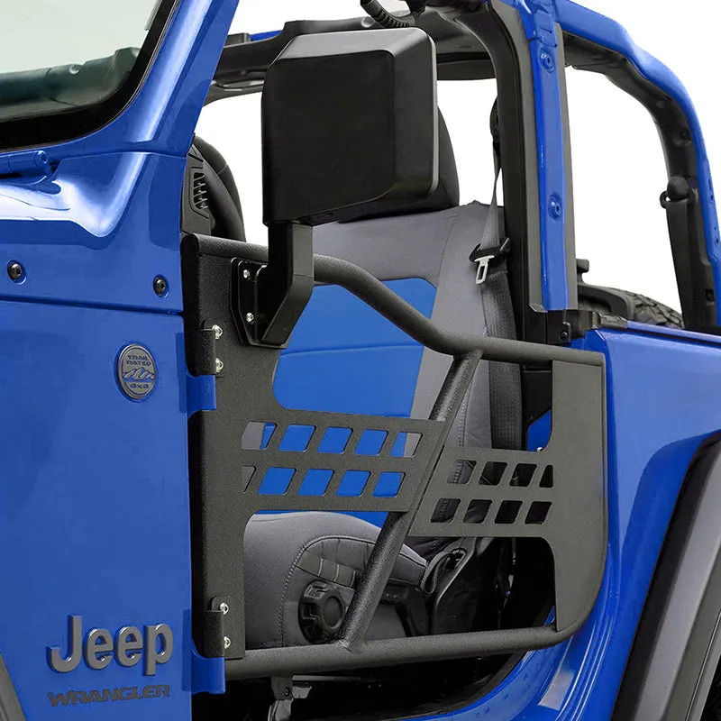 Jeep Half Tube Doors with Side View Mirror for 2018-2024 Wrangler JL Gladiator JT