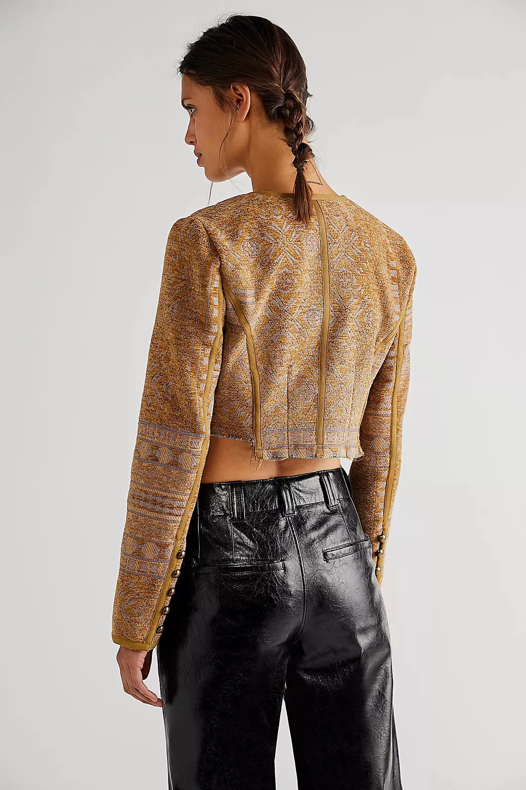 Juliette Cropped Jkt Gold Comb