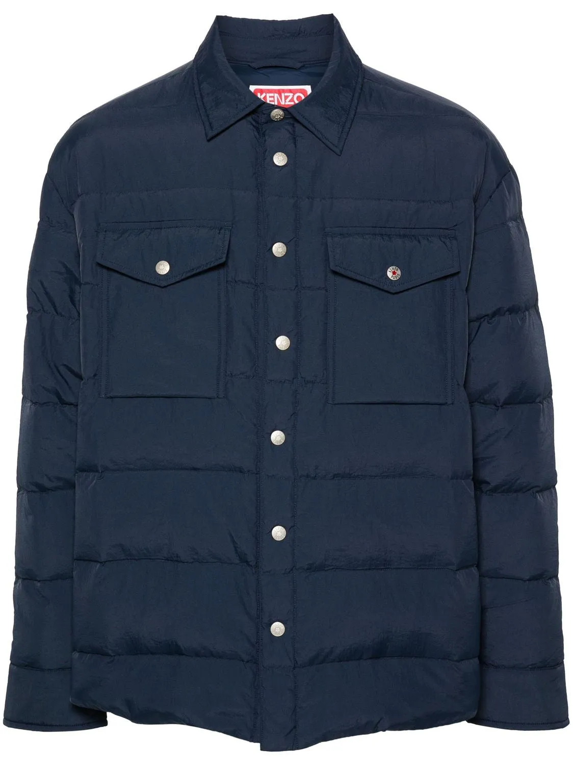 KENZO Classic-Collar Quilted Shirt Jacket