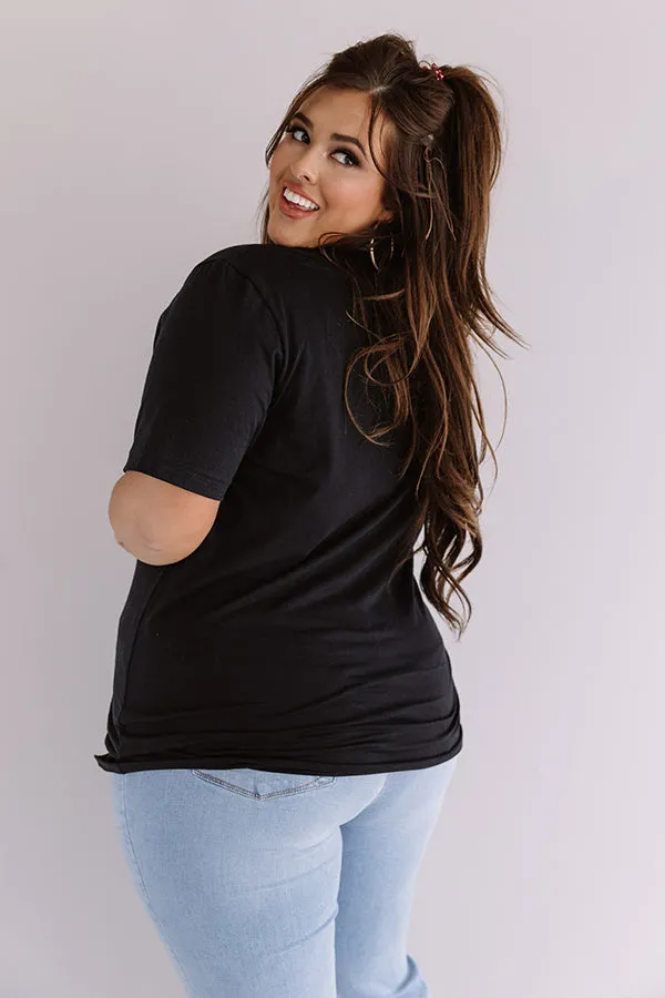 Killin' It Leopard Lips Shift Tee in Black Curves