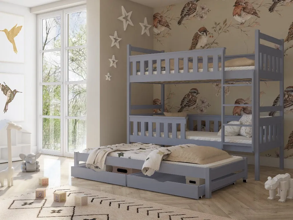 Kors Bunk Bed with Trundle and Storage