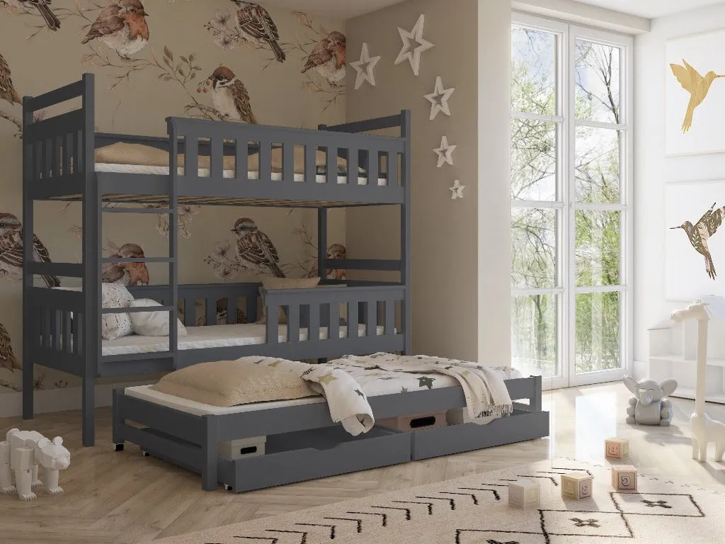 Kors Bunk Bed with Trundle and Storage