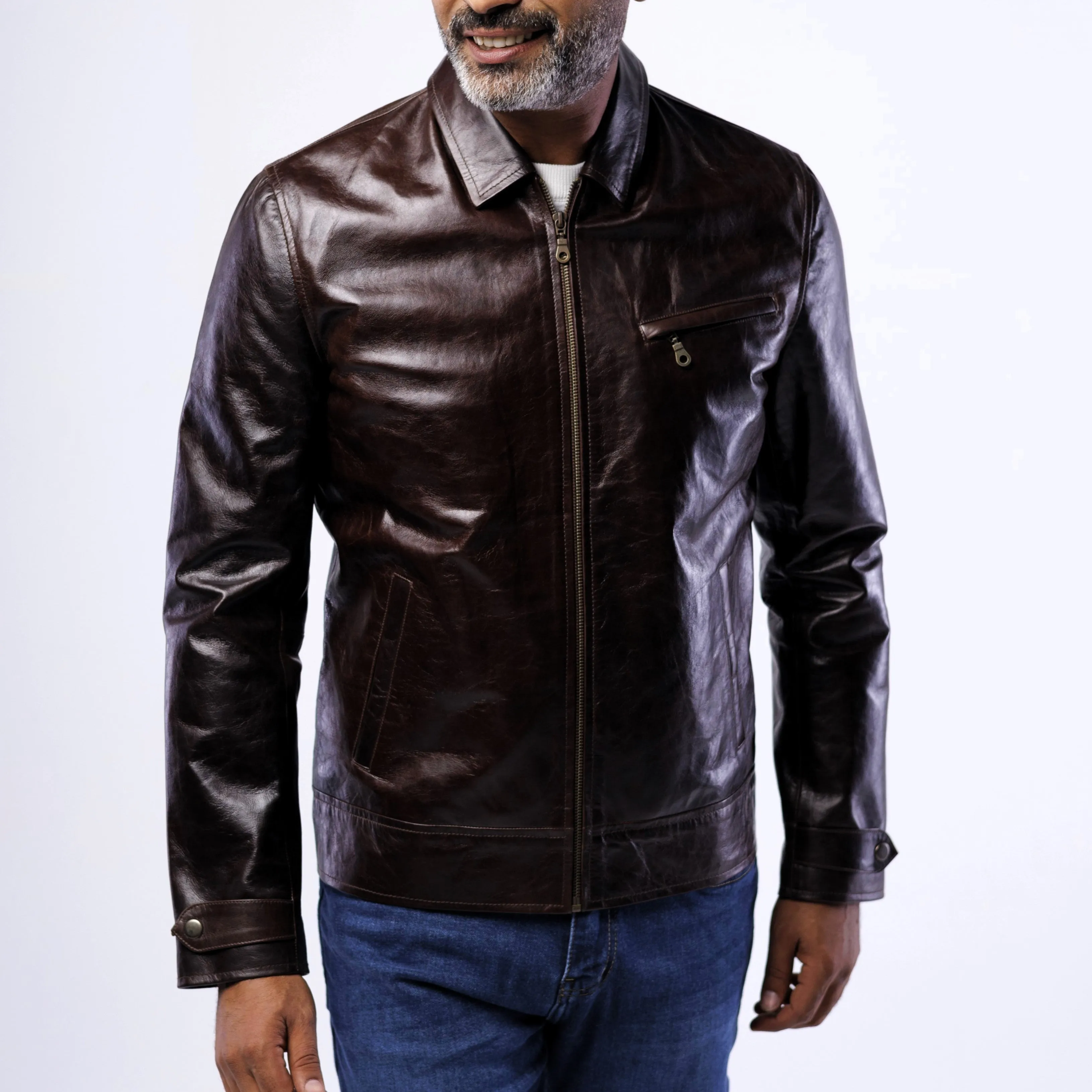 Lambskin Classic Collar Jacket