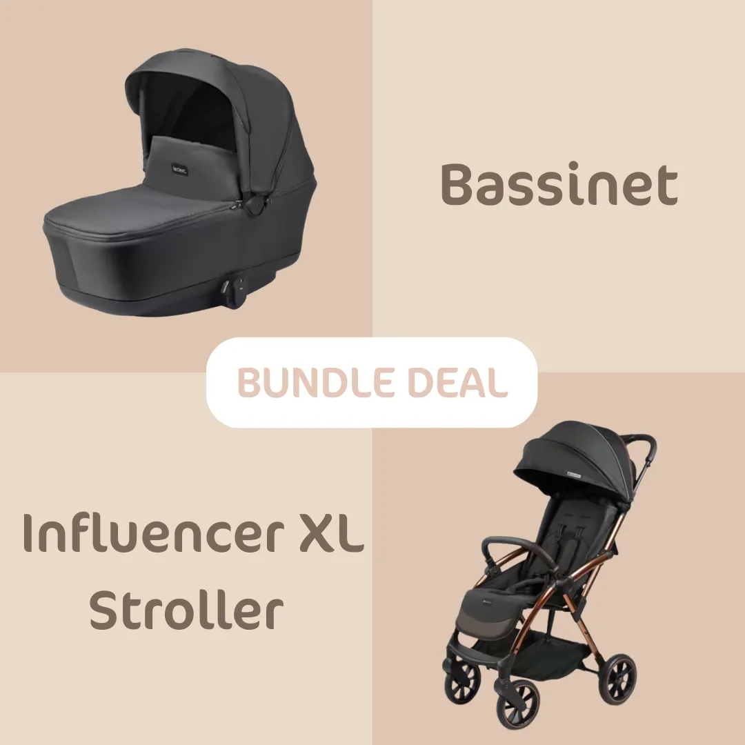 Leclercbaby Bundle Influencer XL Black (Stroller    Bassinet)