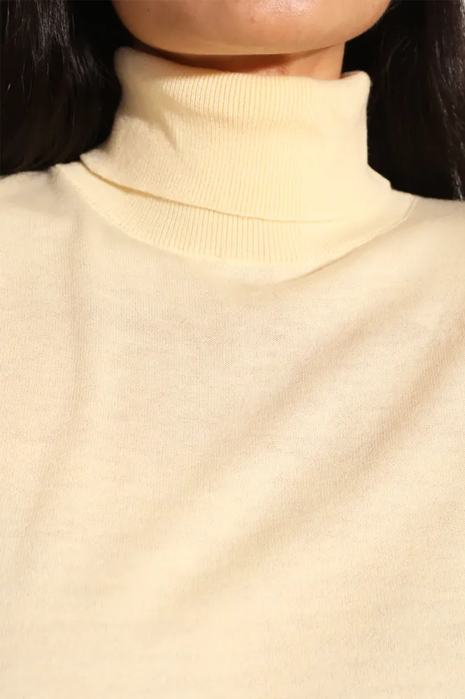 L.F. Markey Joshua Cream Knit Turtleneck