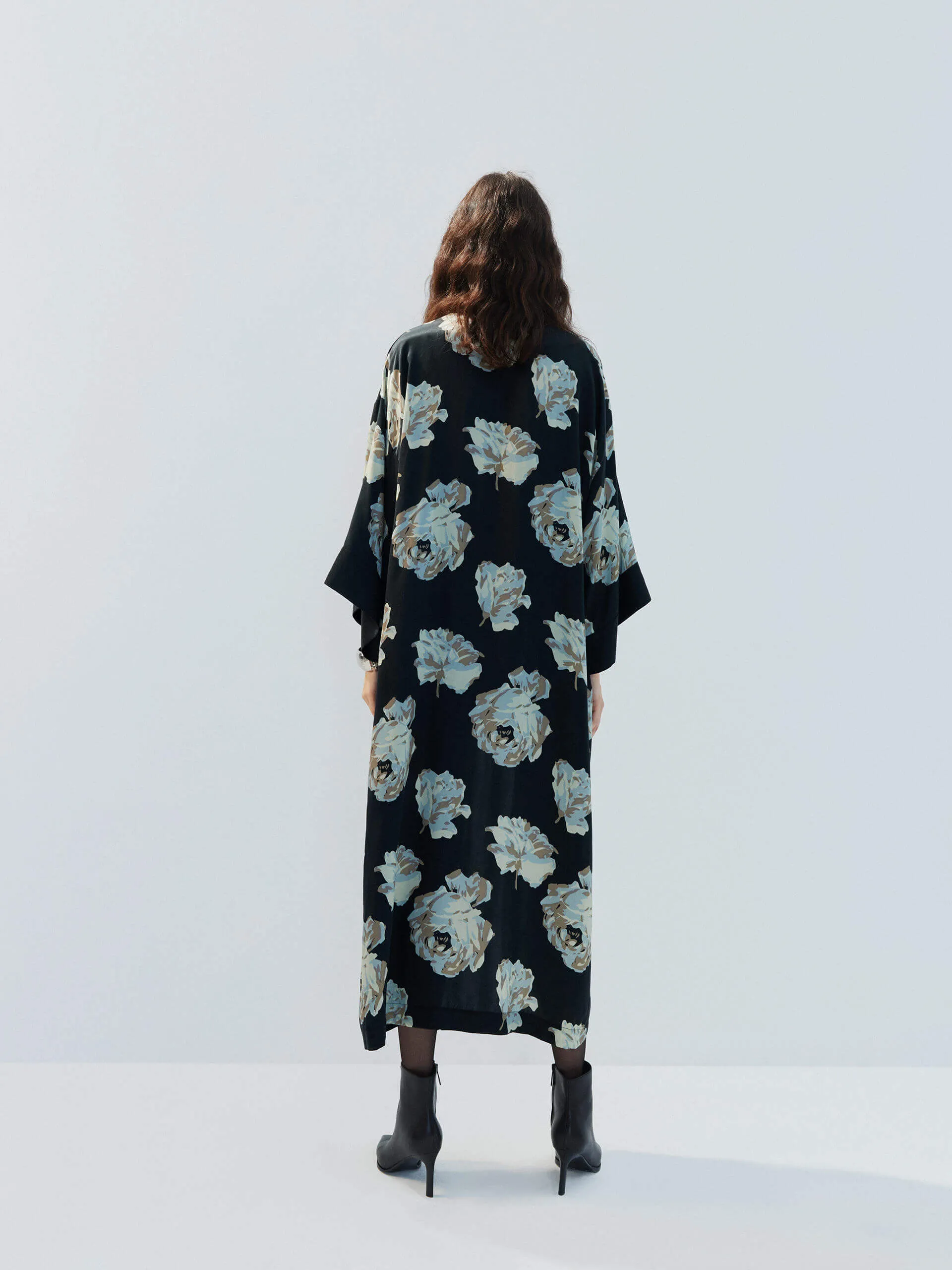 Long Floral Printed Coat