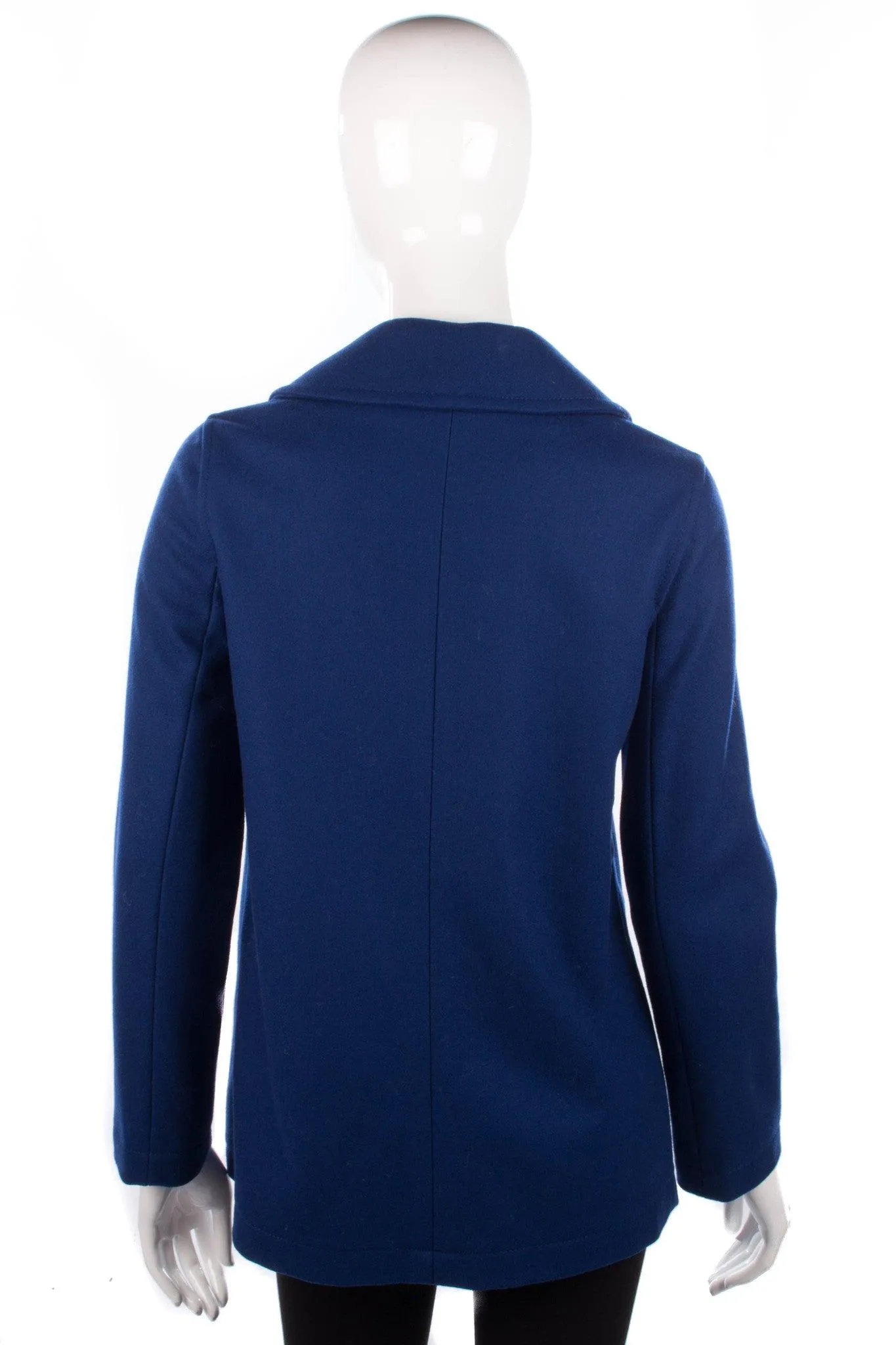 Love Moschino Designer Jacket Wool Royal Blue with Gold Anchor Buttons UK Size 8