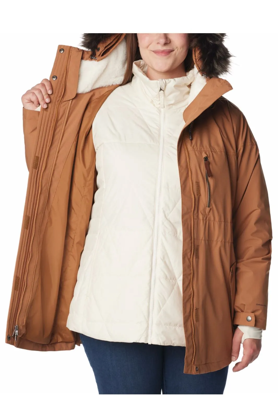 Manteau Payton Pass Interchangeable Taille Plus Camel Brown de Columbia