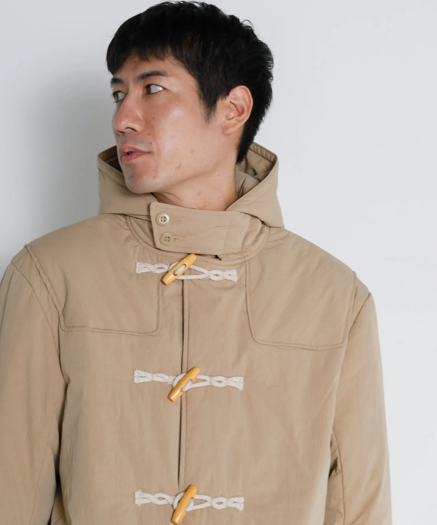 【MEN】ARMY TWILL COTTON NYLON DUFFEL COAT