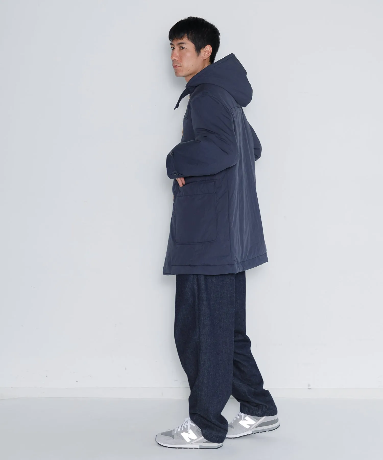 【MEN】ARMY TWILL COTTON NYLON DUFFEL COAT