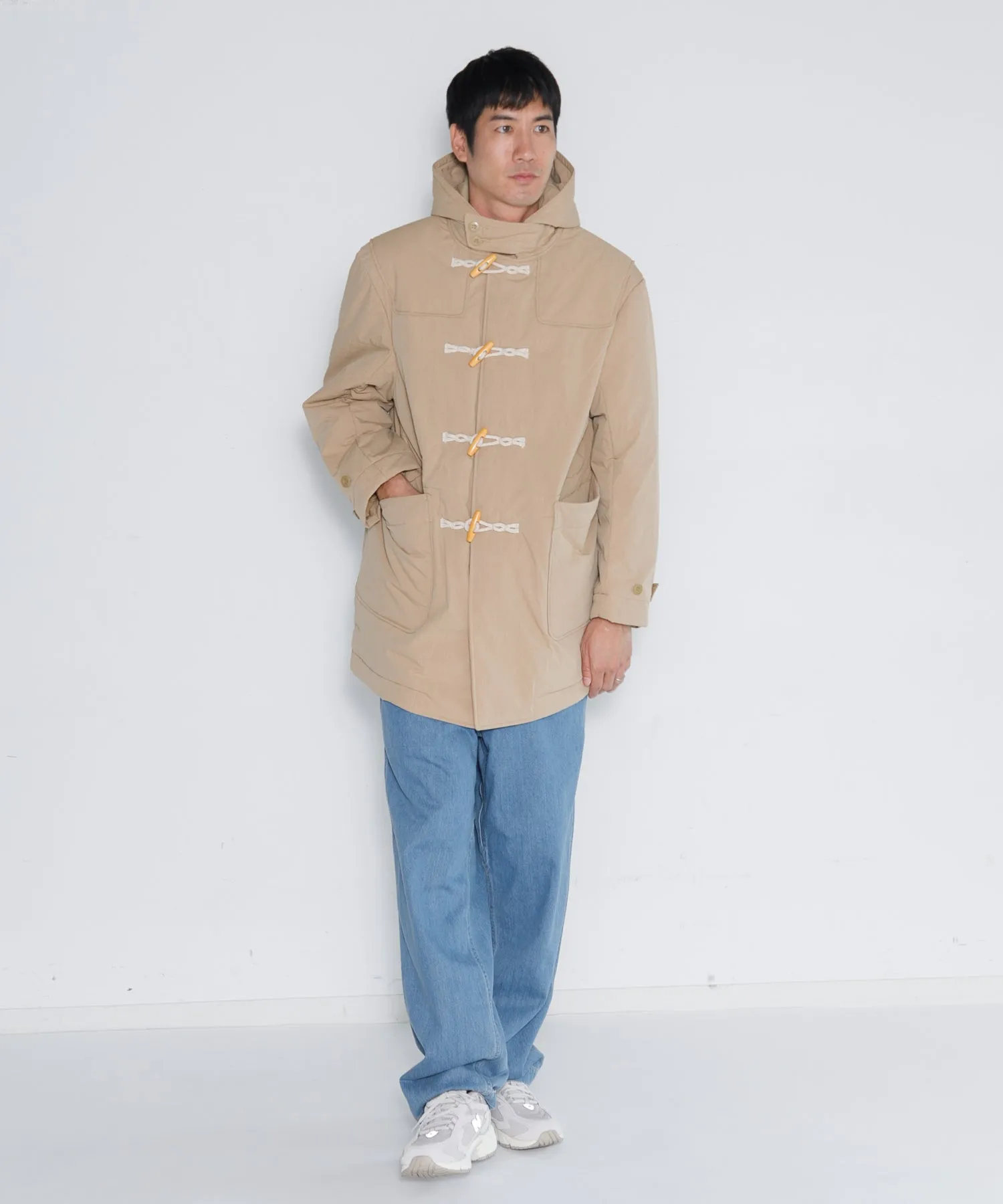 【MEN】ARMY TWILL COTTON NYLON DUFFEL COAT