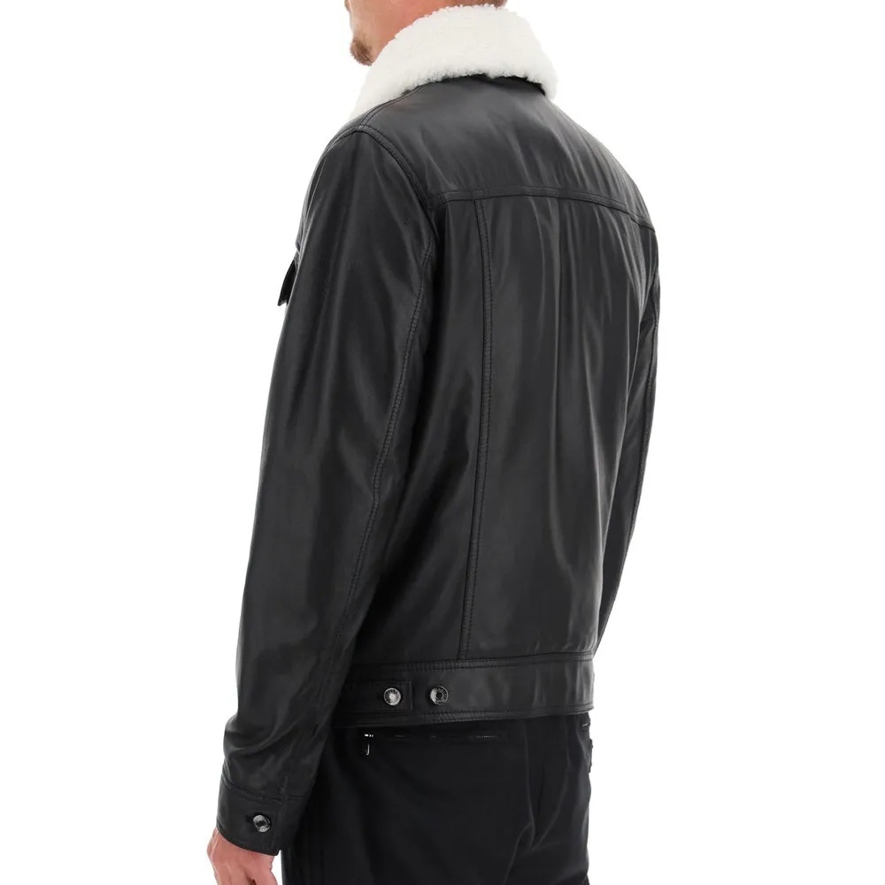 Men’s Black Trucker Aviator Jacket