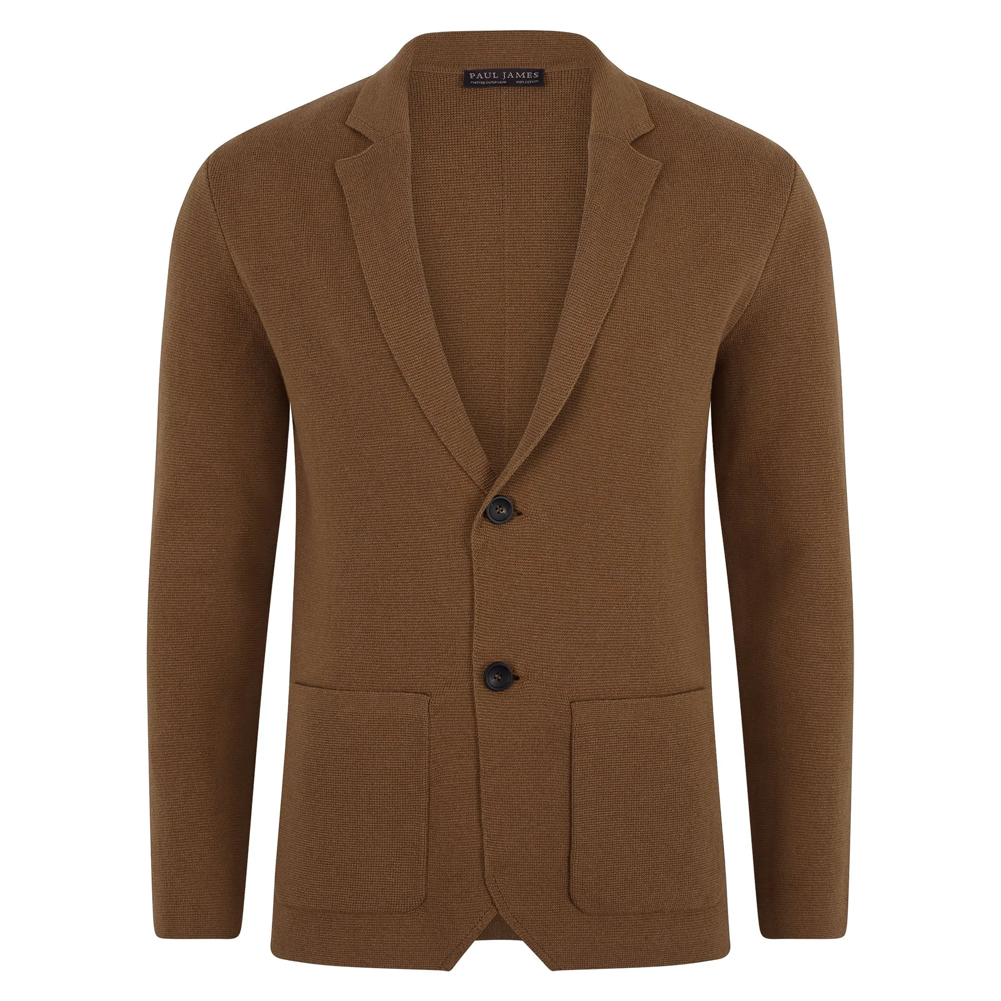 Mens Midweight Cotton Deconstructed Knitted Blazer