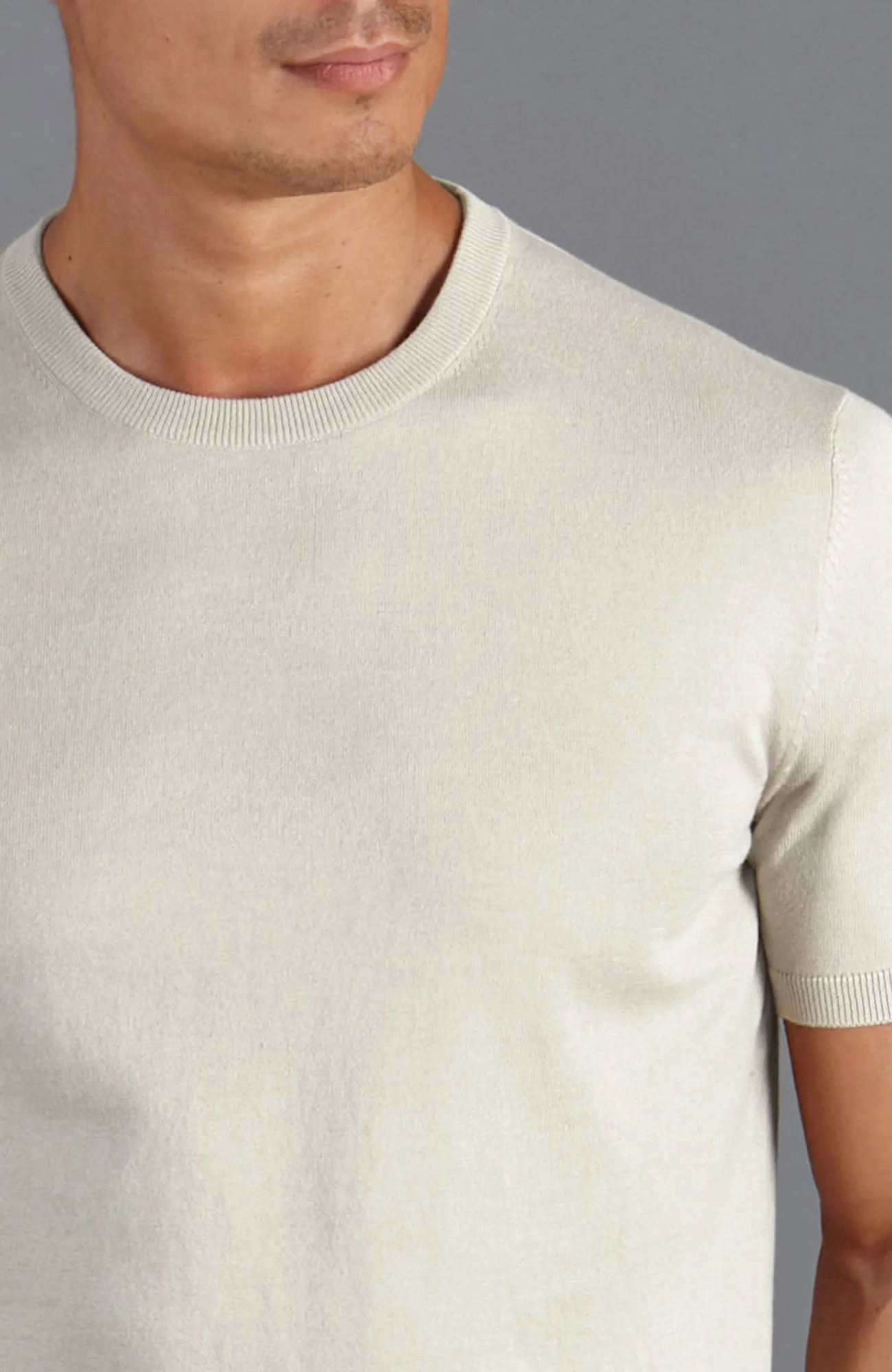 Mens Ultra Fine Cotton Knitted T-Shirt