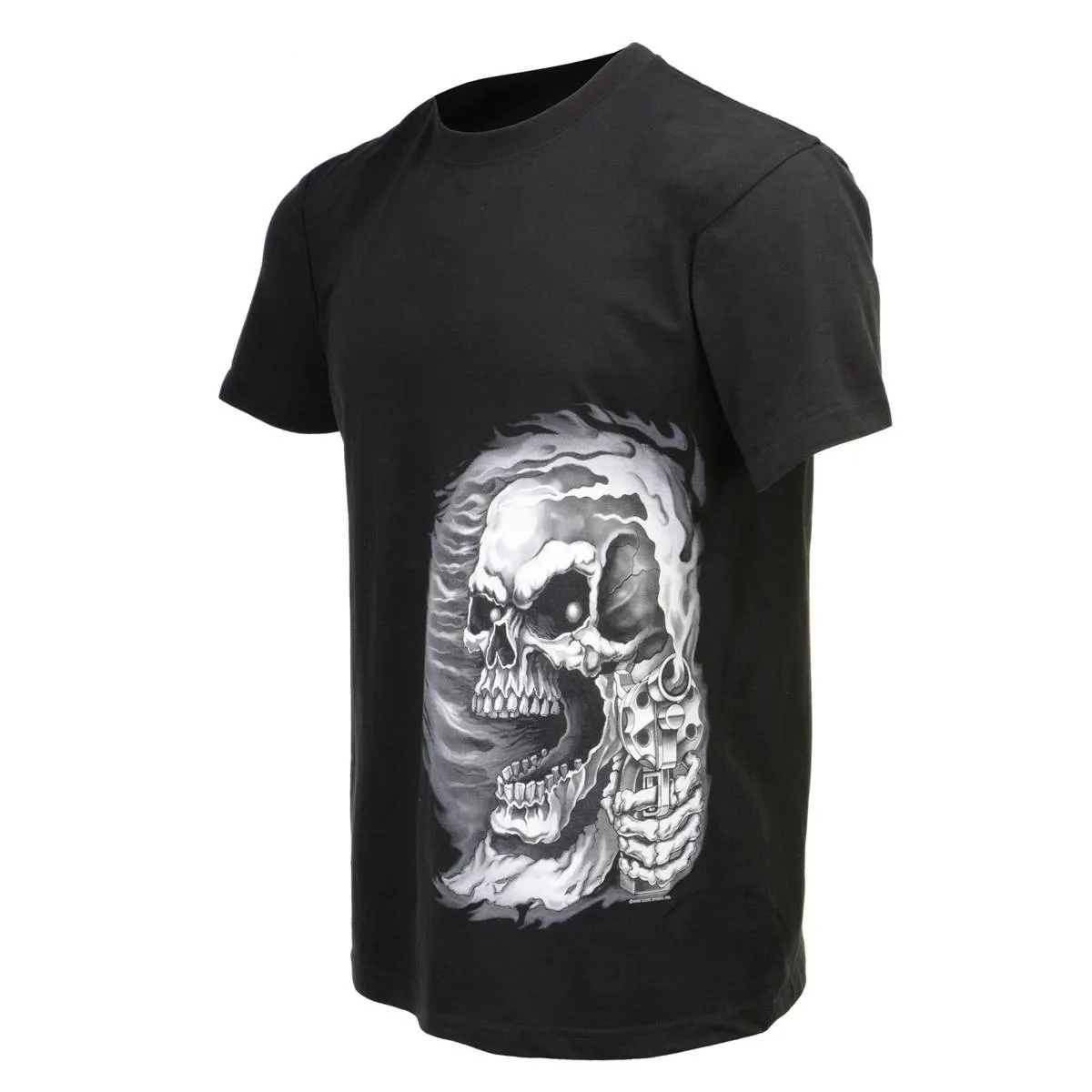 Milwaukee Leather MPMH116000 Men's 'Assassin' Double Sided Black T-Shirt