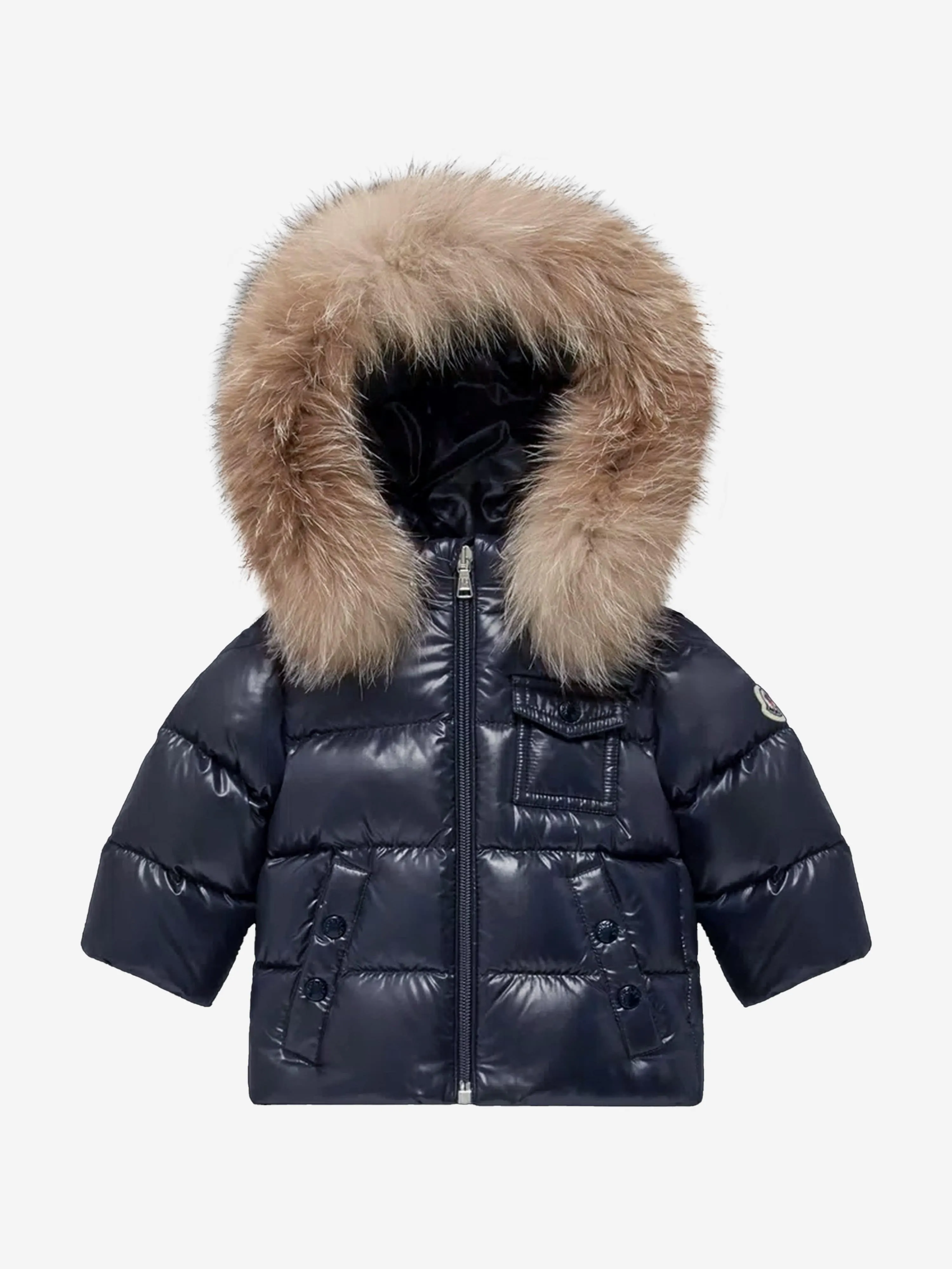 Moncler Enfant Baby Down Padded K2 Jacket in Navy