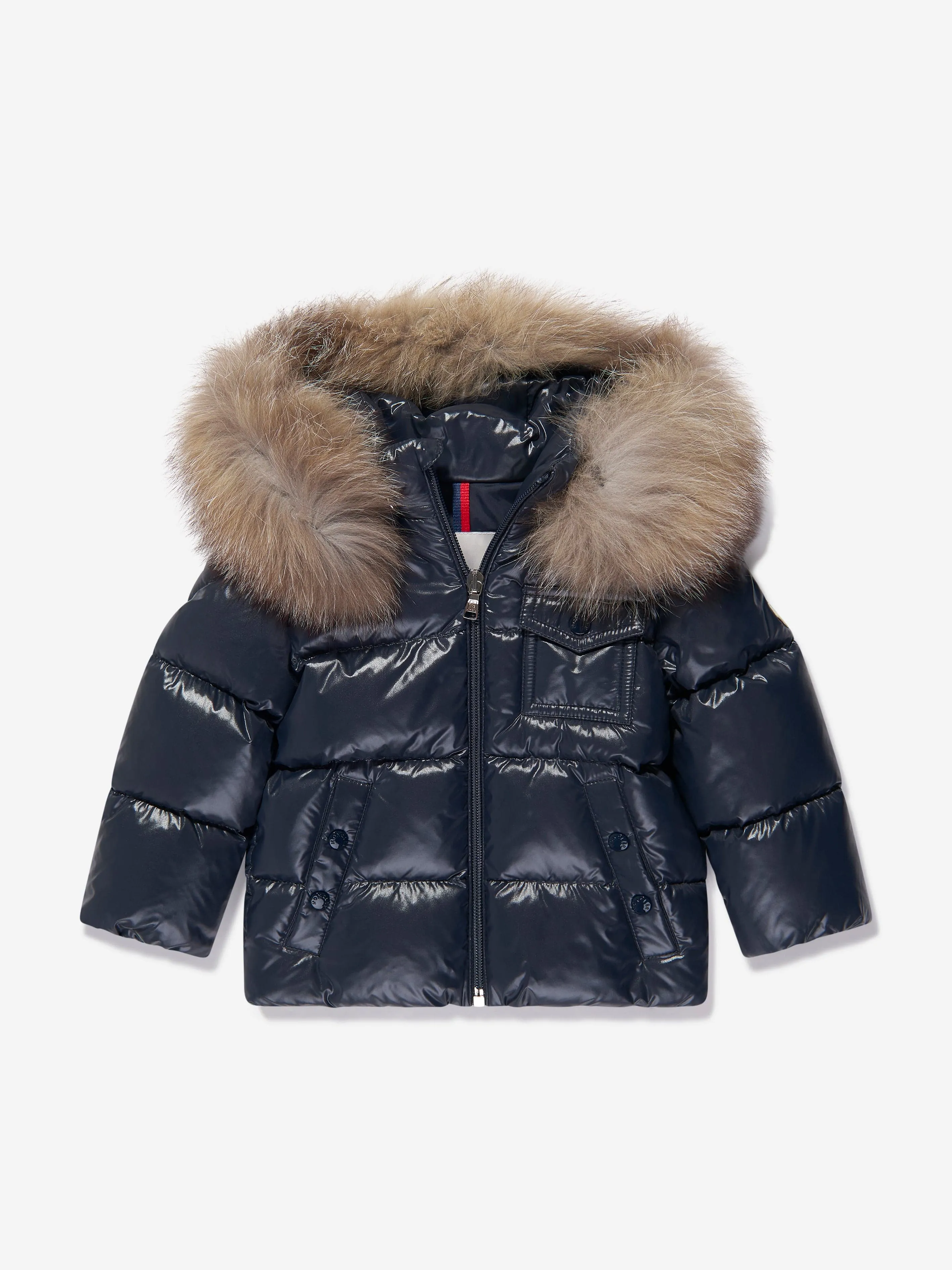 Moncler Enfant Baby Down Padded K2 Jacket in Navy