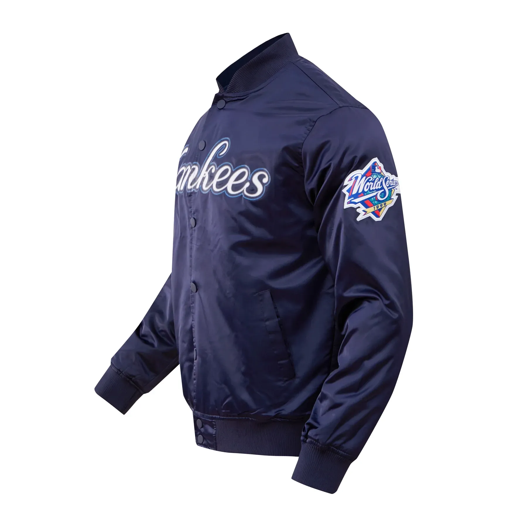 NEW YORK YANKEES BIG LOGO WORLD SERIES SATIN JACKET