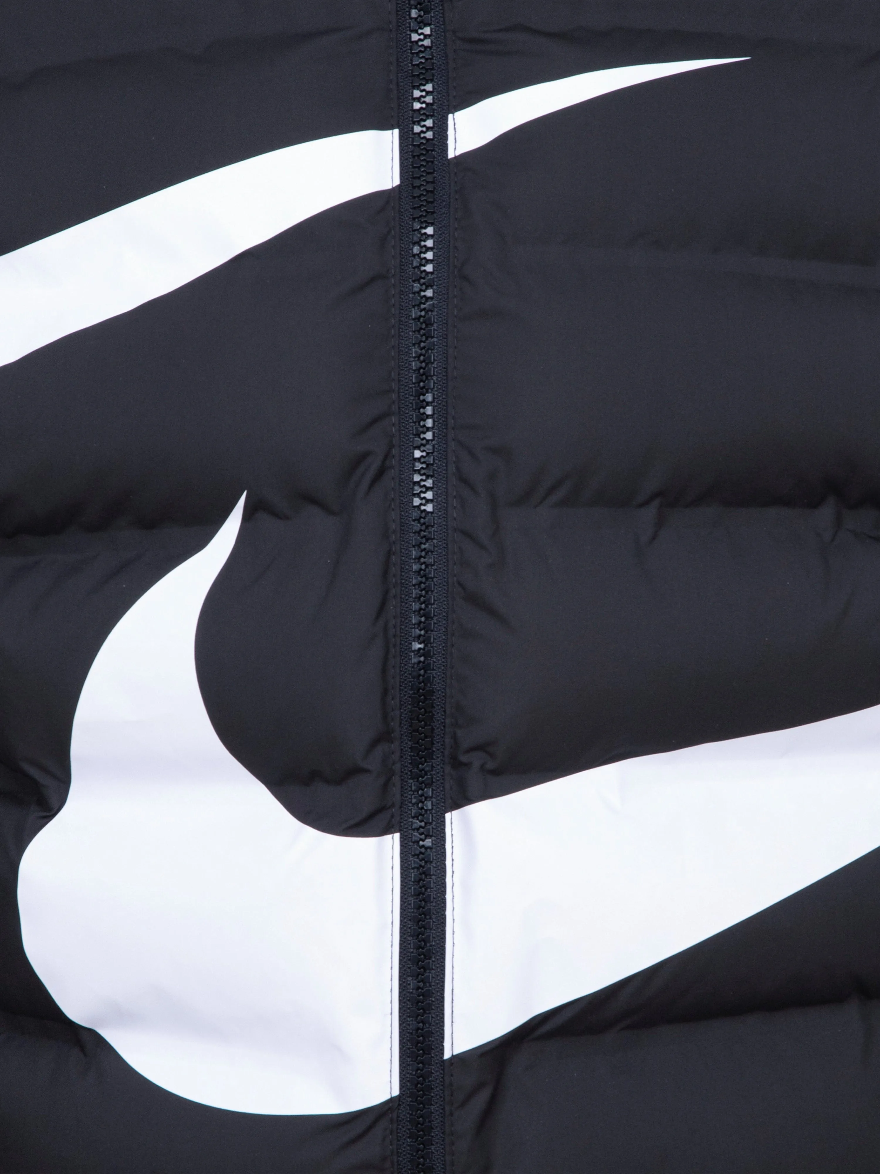 Nike Kids Wrap Swoosh Debossed Quilt Jacket in Black