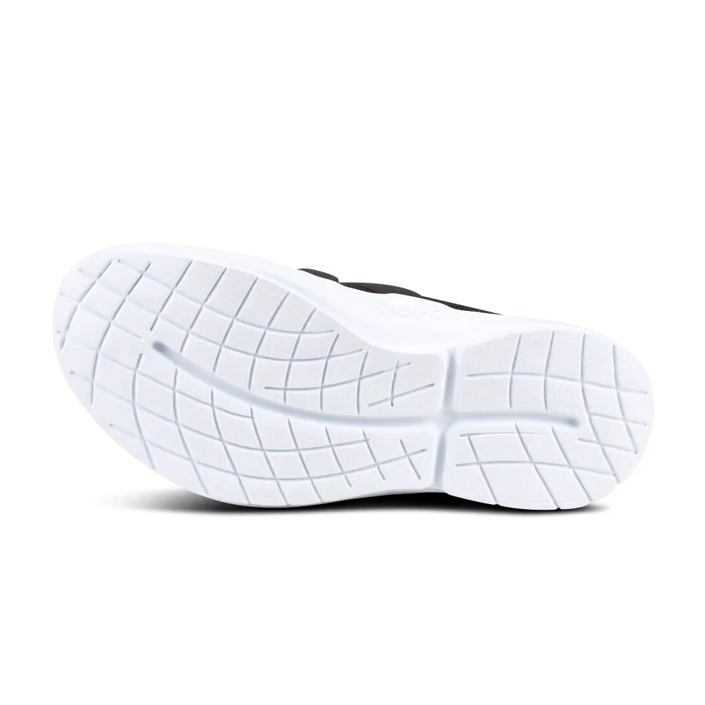 'OOFOS' Men's OOmg Mesh Low Slip On - White / Black