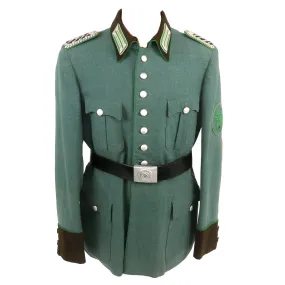 Original German WWII Nürnberg-Fürth District Schutzpolizei Meister NCO's M36 Field Tunic with Police Belt - Schupo