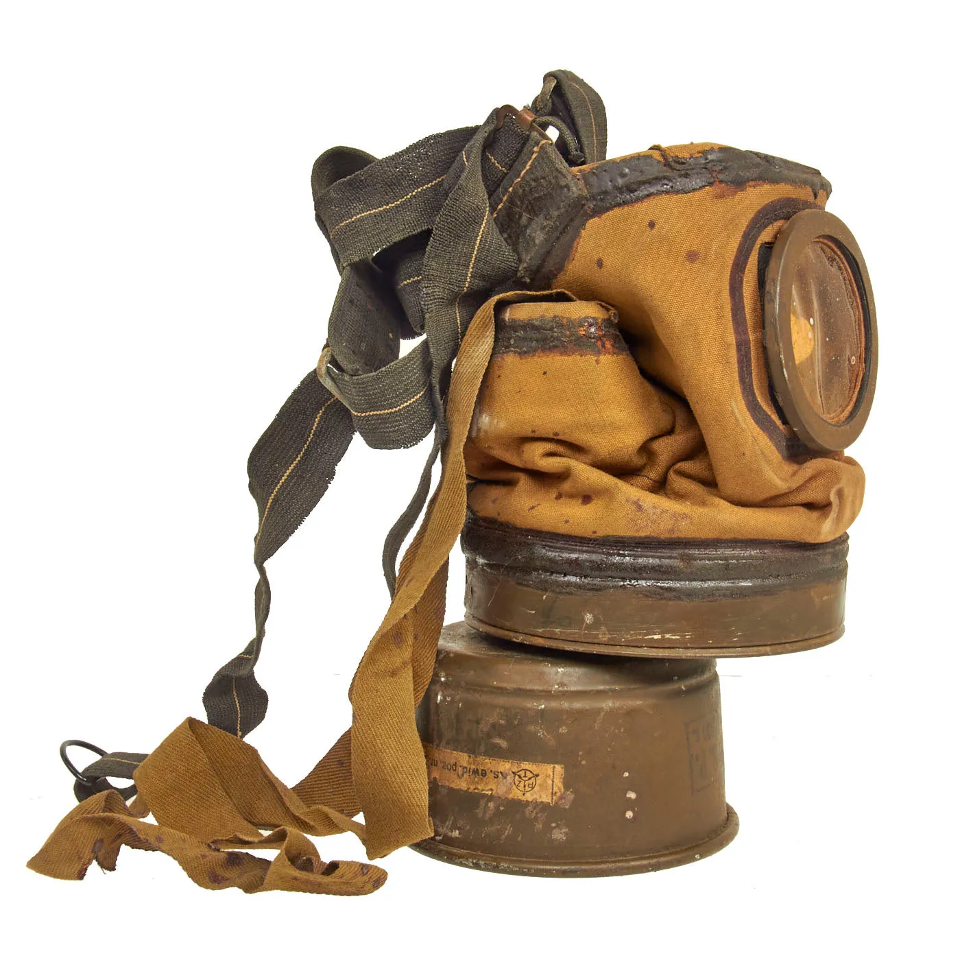 Original Polish Pre-WWII Wz. 24 “R.S.C.” Gas Mask With Canister and Spare Lense - Dated 1930