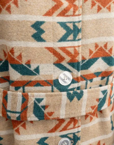 Outback Trading Company Women's Valarie Burnt Orange Aztec Jacket 40265-BTO