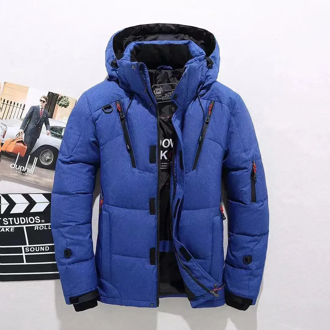 Outdoor Leisure Winter Thickened Hooded Men's Winter Puffer Coat