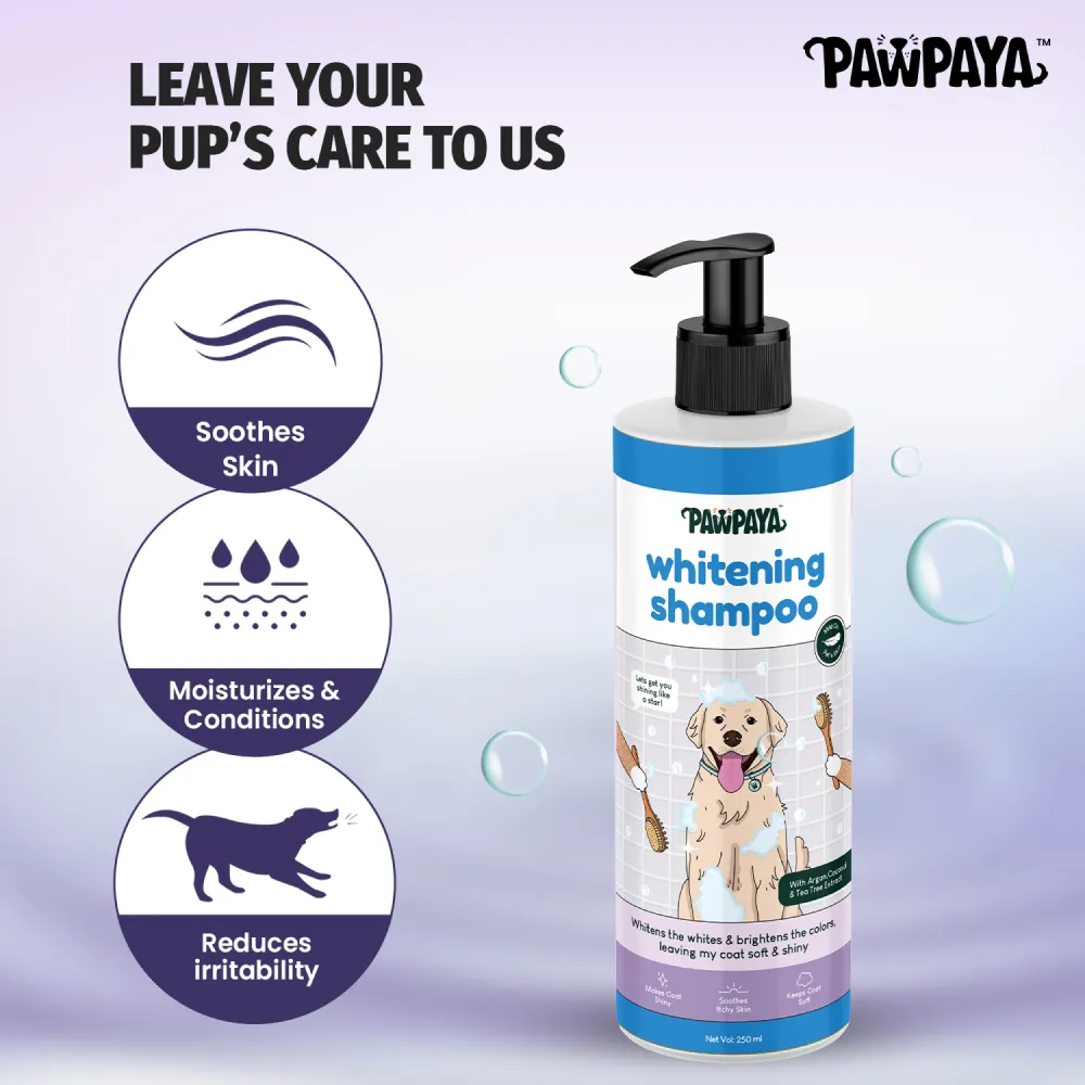 Pawpaya Whitening Coat Shampoo for Dogs