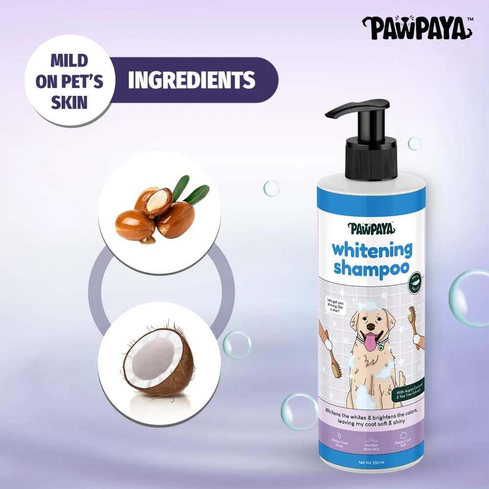 Pawpaya Whitening Coat Shampoo for Dogs