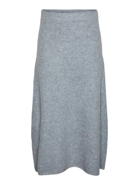 PCNANU Midi Skirt - Medium Grey Melange